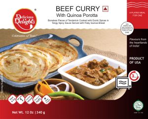 Delicious Delights Beef Curry with Quinoa Porotta