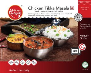 Delicious Delights Chicken Tikka Masala with Peas Pulao and Dal Tadka