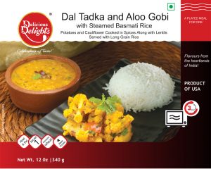 Delicious Delights Dal Tadka and Aloo Gobi with Steamed Basmati Rice