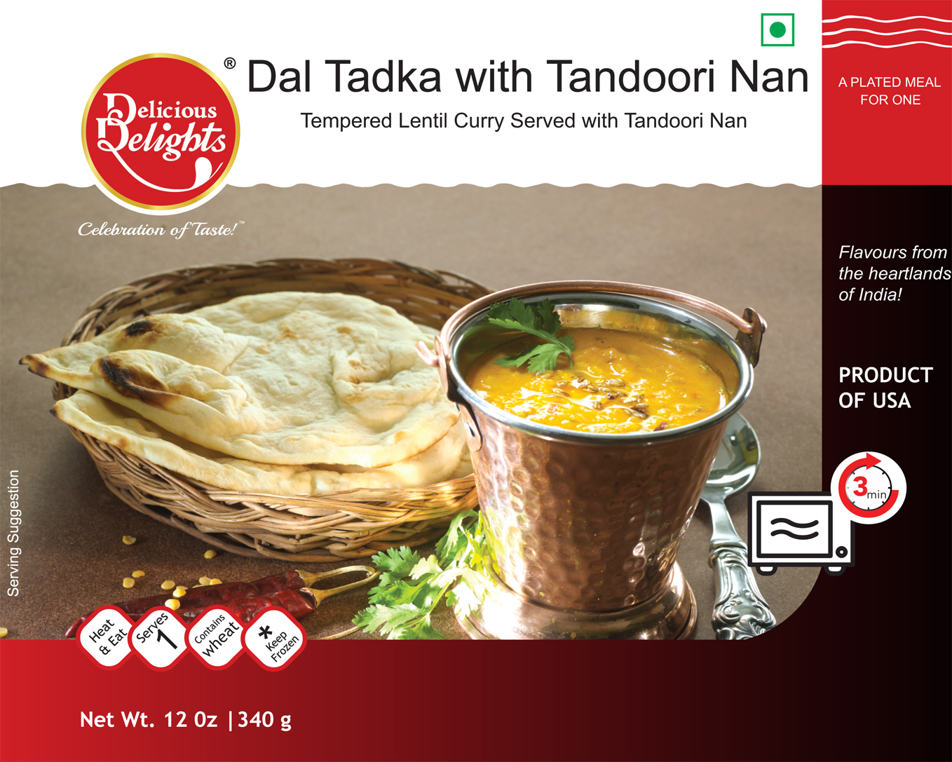 Delicious Delights Dal Tadka with Tandoori Nan